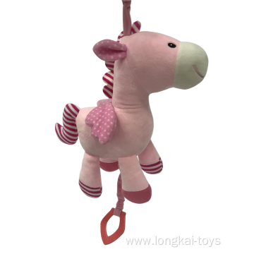 Plush Pink Horse With Musical